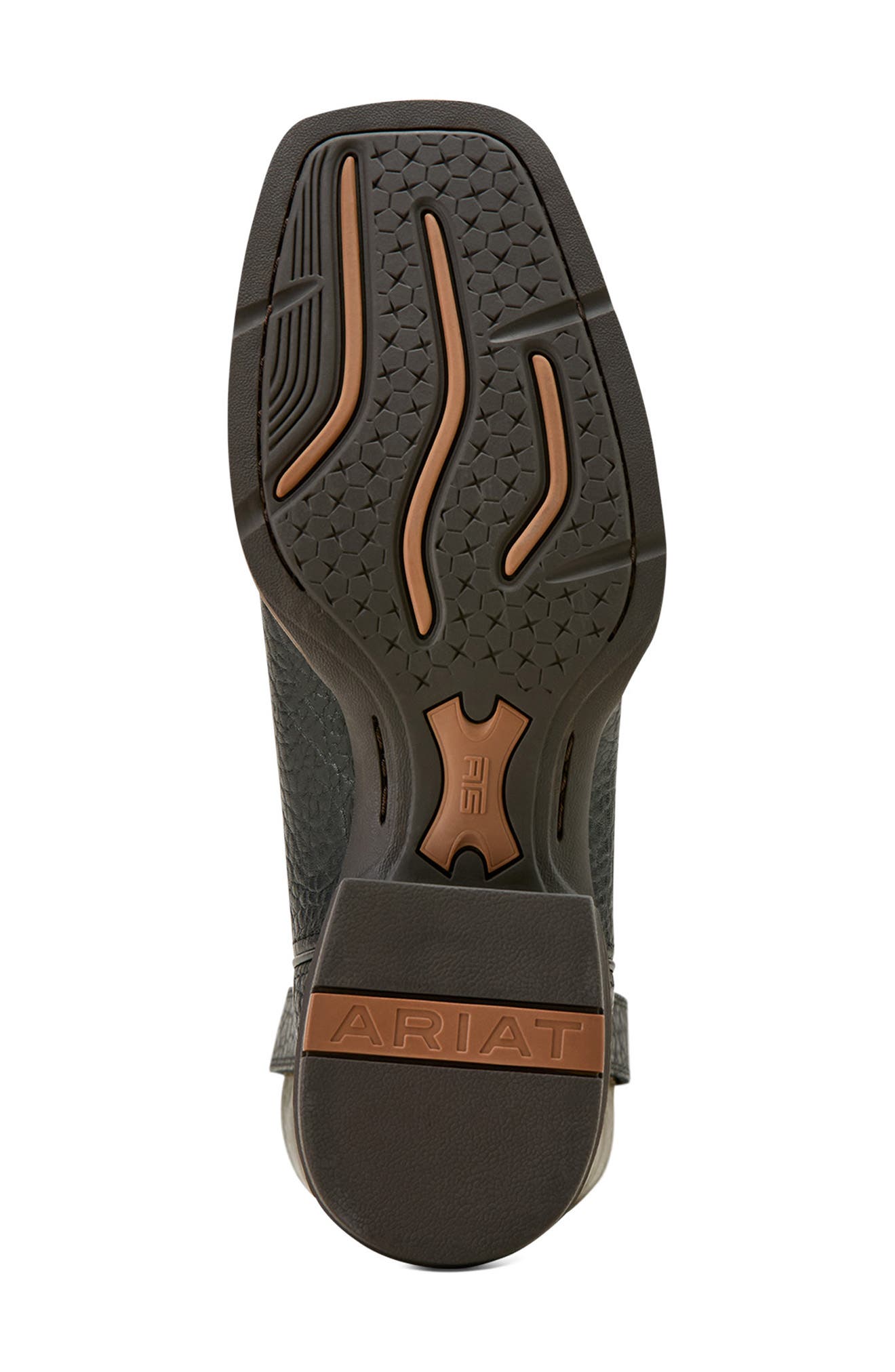 Sport Antlers Leather Western Boot, Alternate, color, BLACK
