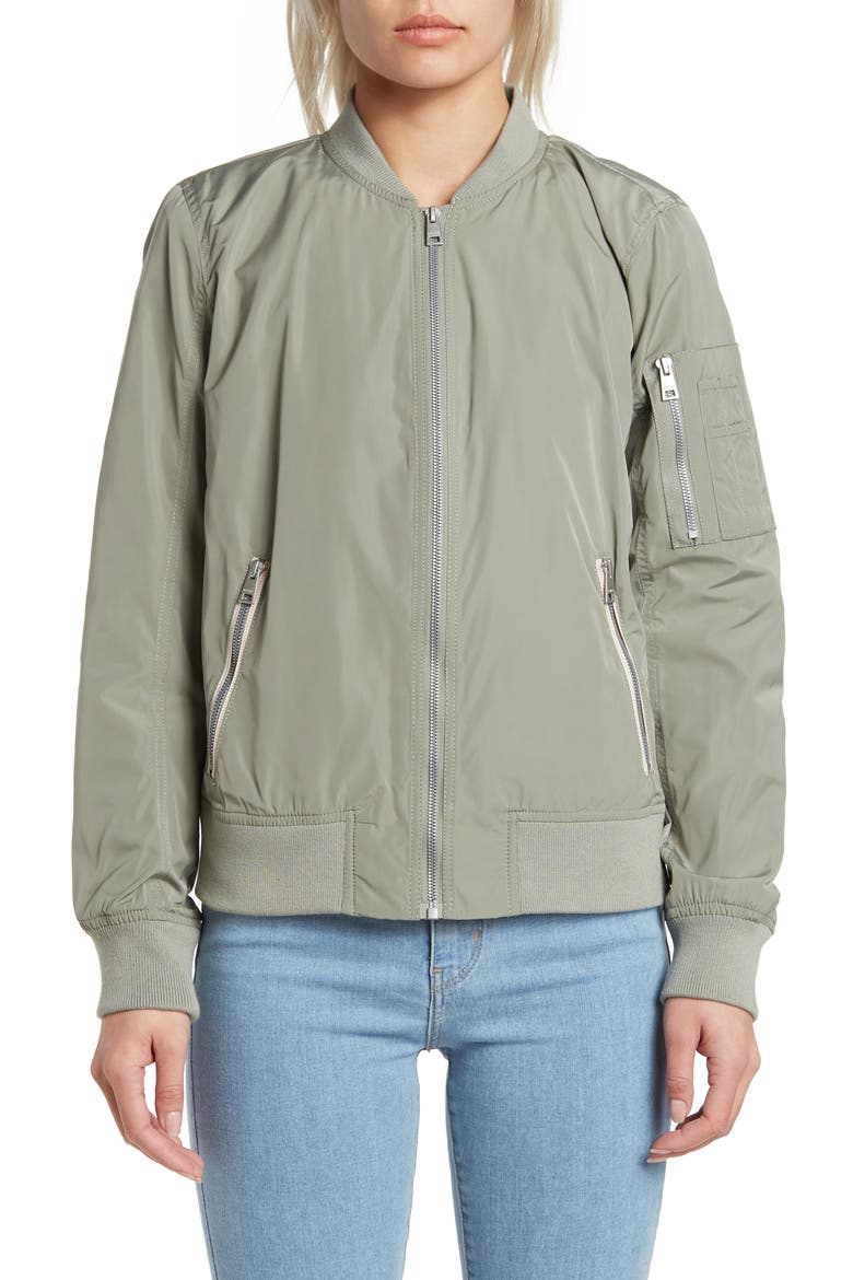 MA-1 Satin Bomber Jacket, Alternate, color, SEA GREEN