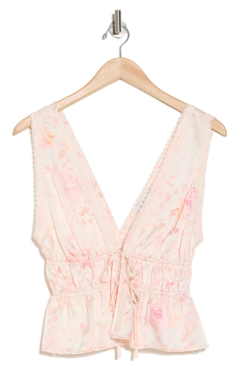 Lace Trim Sleeveless Crop Top