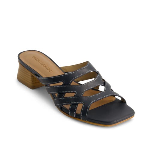 Bernardo Footwear Jacin Low Heel Sandal In Navy