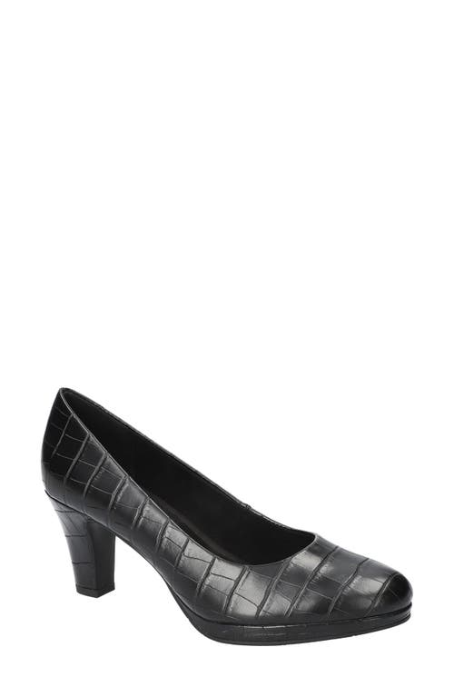EASY STREET Equinox Pump in Black Croco 