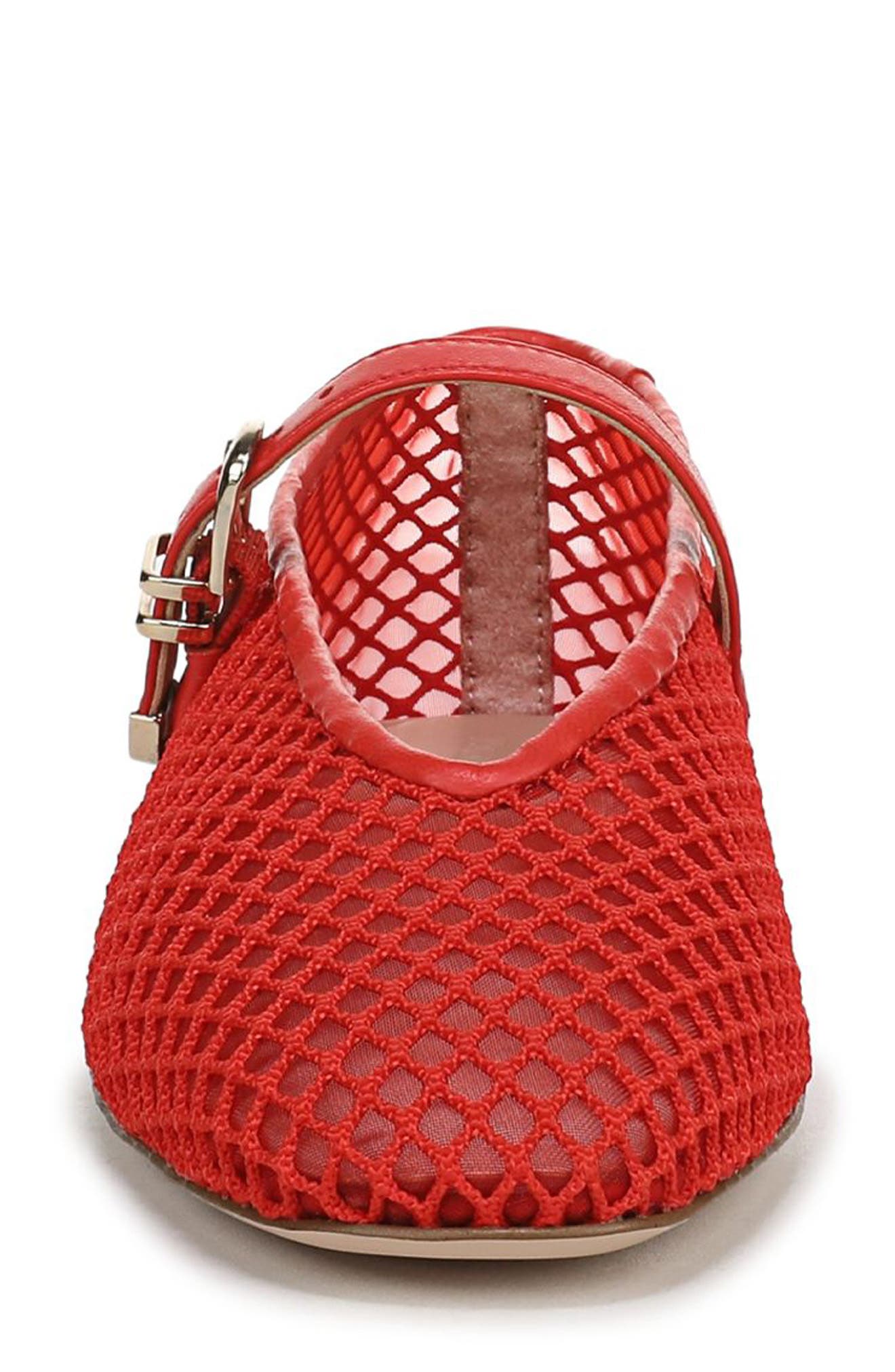 Margot Mesh Mary Jane Flat, Alternate, color, TOMATO