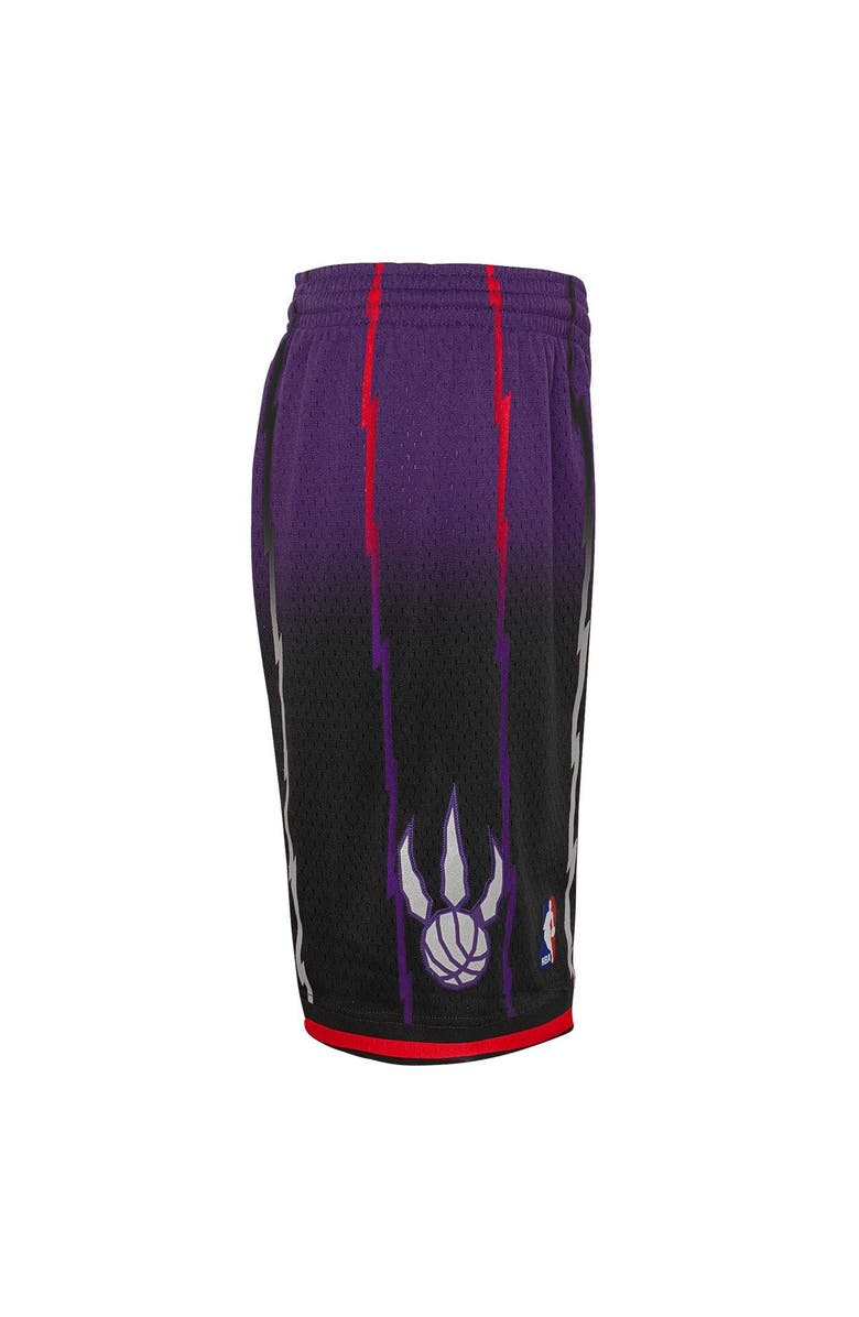 Mitchell & Ness Youth Mitchell & Ness Purple/Black Toronto Raptors 1998/99 Hardwood Classics Fadeaway Reload 3.0 Swingman Shorts, Alternate, color, Purple