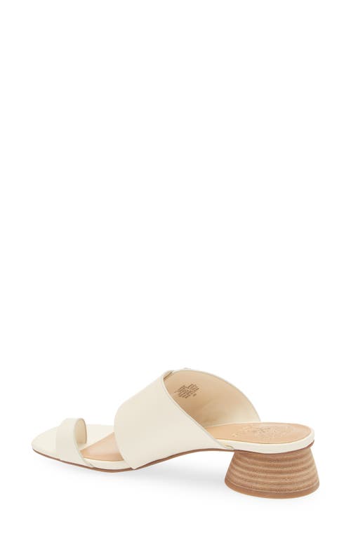 Vince Camuto Lenqua Toe Loop Block Heel Sandal In Creamy White
