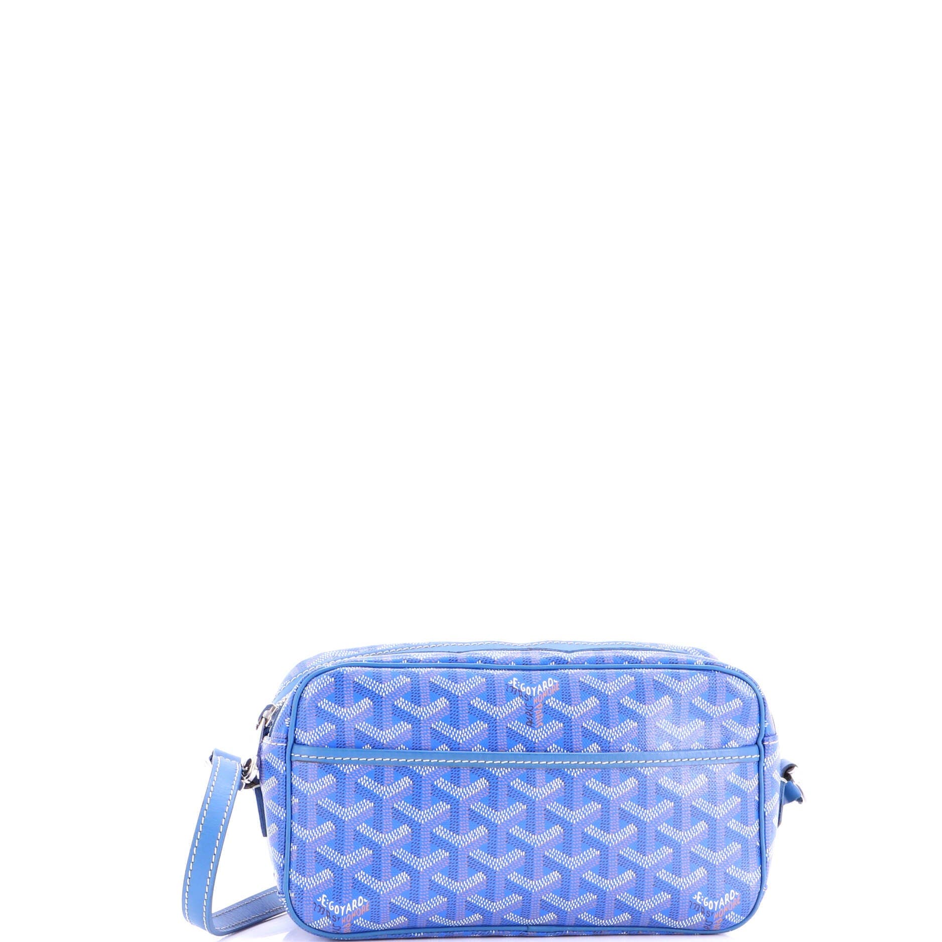 Pre-Owned Goyard Cap Vert Bag Coated Canvas, Main, color, Blue