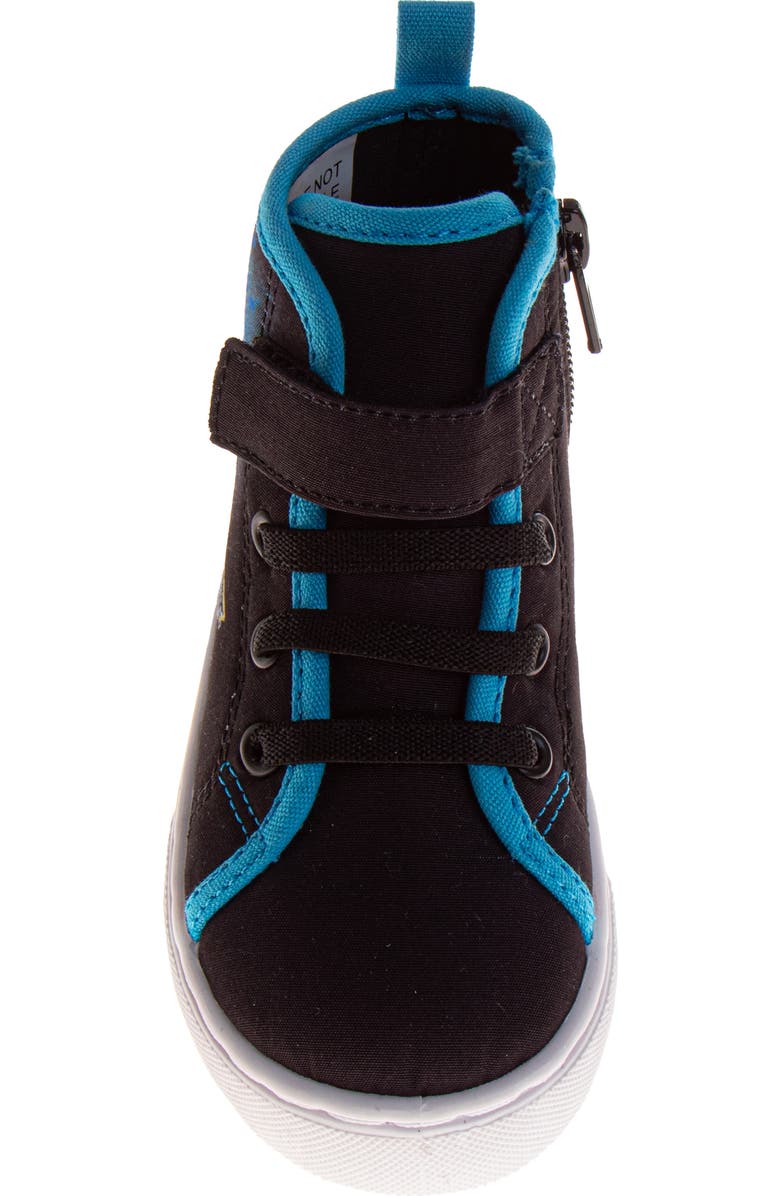 JOSMO Kids' Monster Jam High Top Sneaker, Alternate, color, Black/Blue