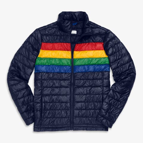Grown-Ups Puffer Jacket In Stripe (Unisex Fit)