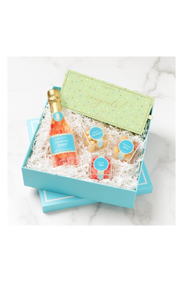 sugarfina Graduation 3-Piece Bento Gift Box & Celebration Bottle Set, Alternate, color, 
