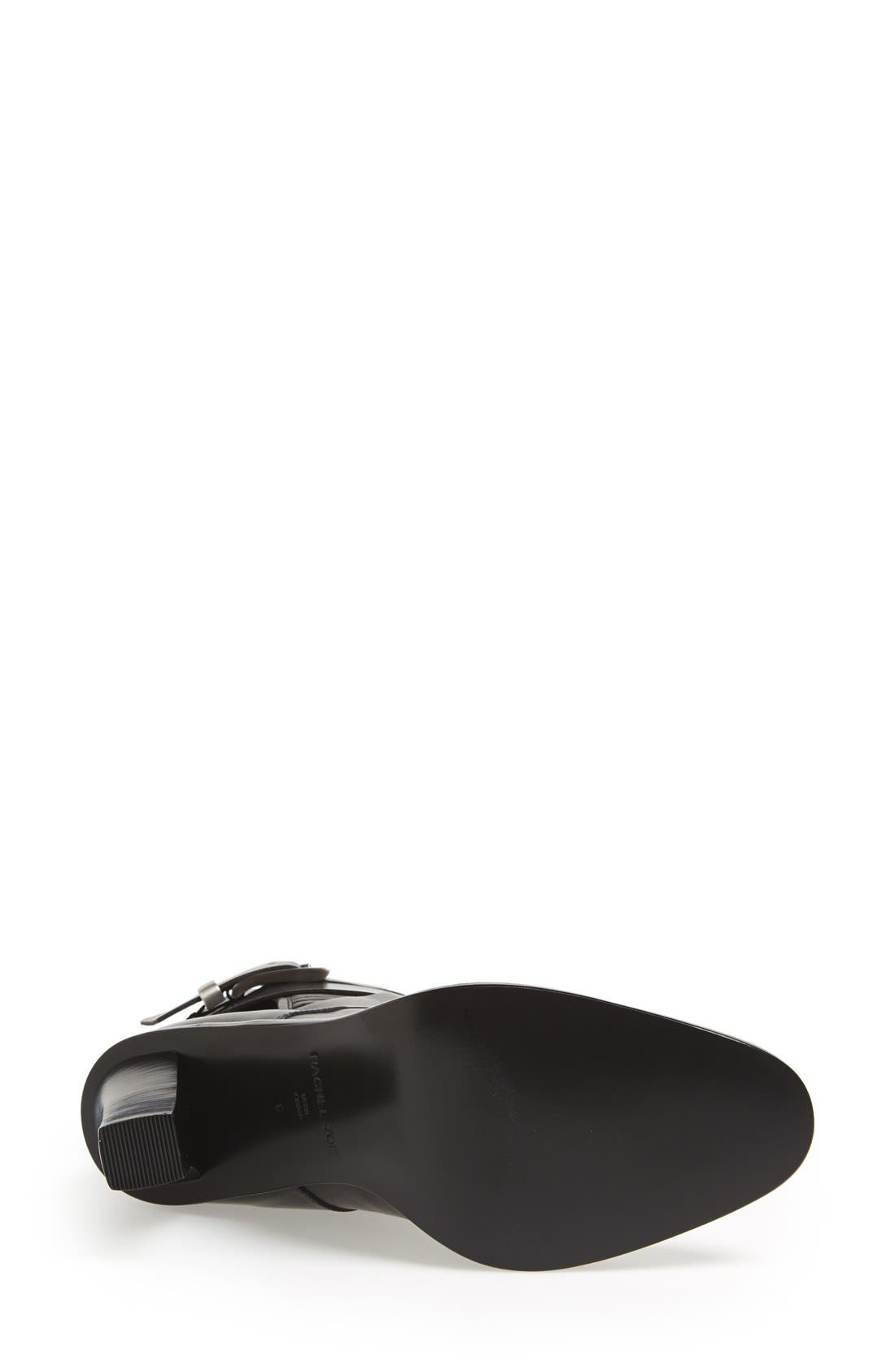 'Sanderson' Calfskin Leather Bootie, Alternate, color, BLACK