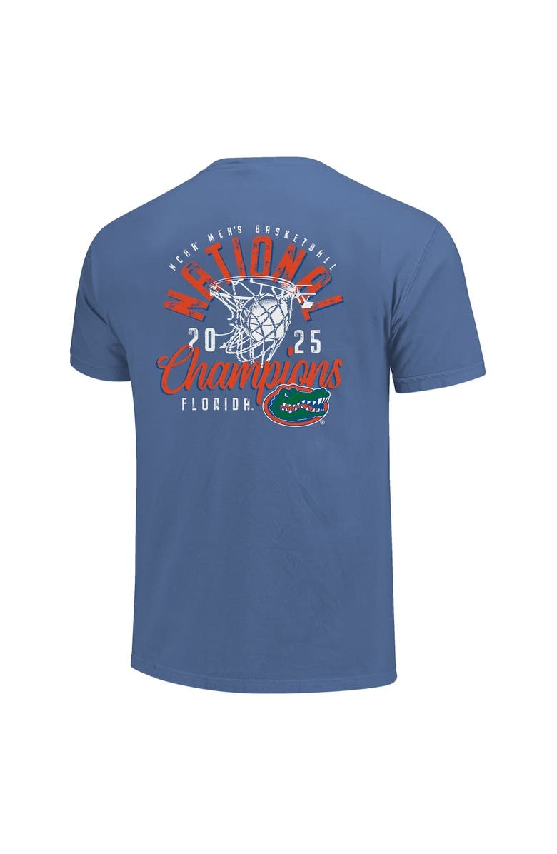 IMAGE ONE Men's Blue Florida Gators 2025 NCAA Men's Basketball National Champions Distressed Net T-Shirt, Alternate, color, 