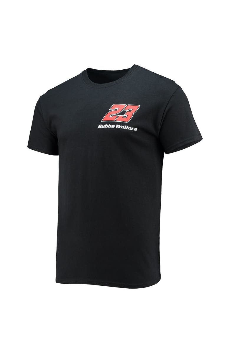 CHECKERED FLAG Men's Checkered Flag Black Bubba Wallace Spoiler Car T-Shirt, Alternate, color, 
