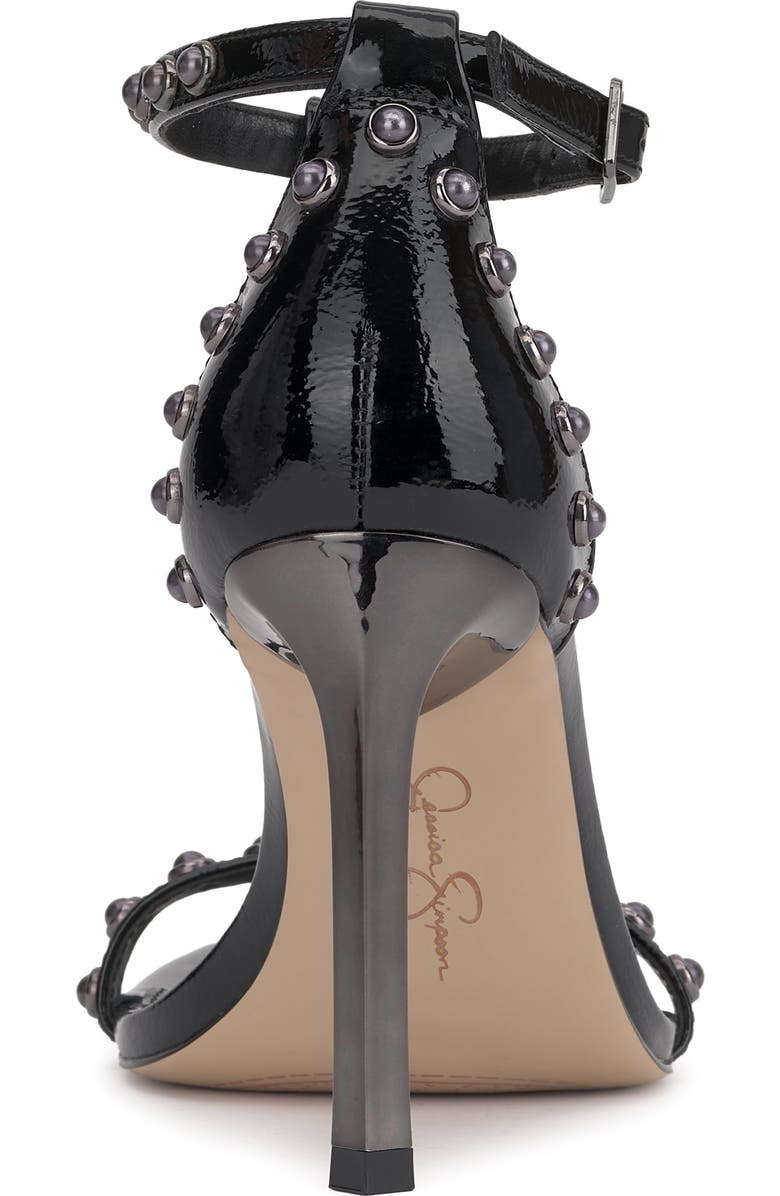 Jessica Simpson Qylla Ankle Strap Stiletto Sandal, Alternate, color, Black 01