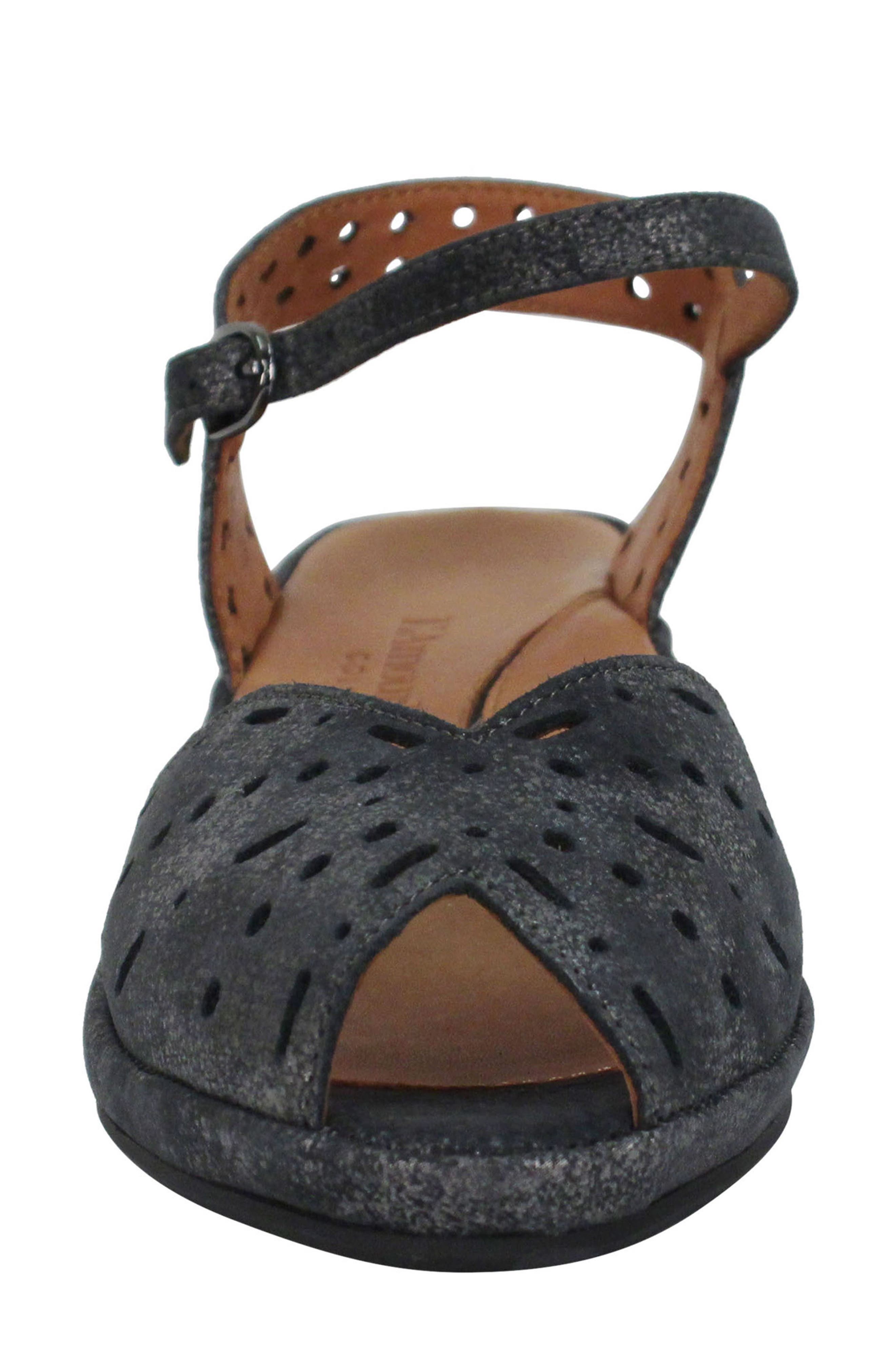 'Brenn' Ankle Strap Sandal, Alternate, color, GRAPHITE LEATHER