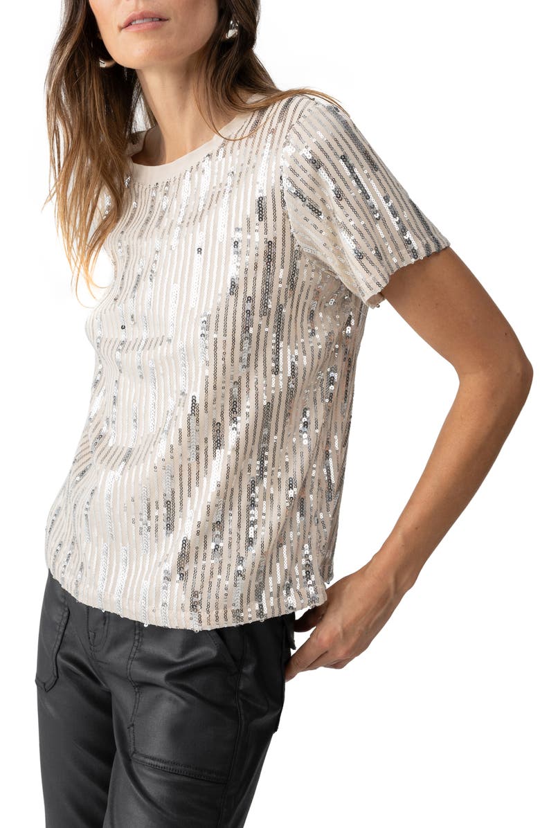 Sanctuary Sequin Perfect T-Shirt, Alternate, color, Ltcl