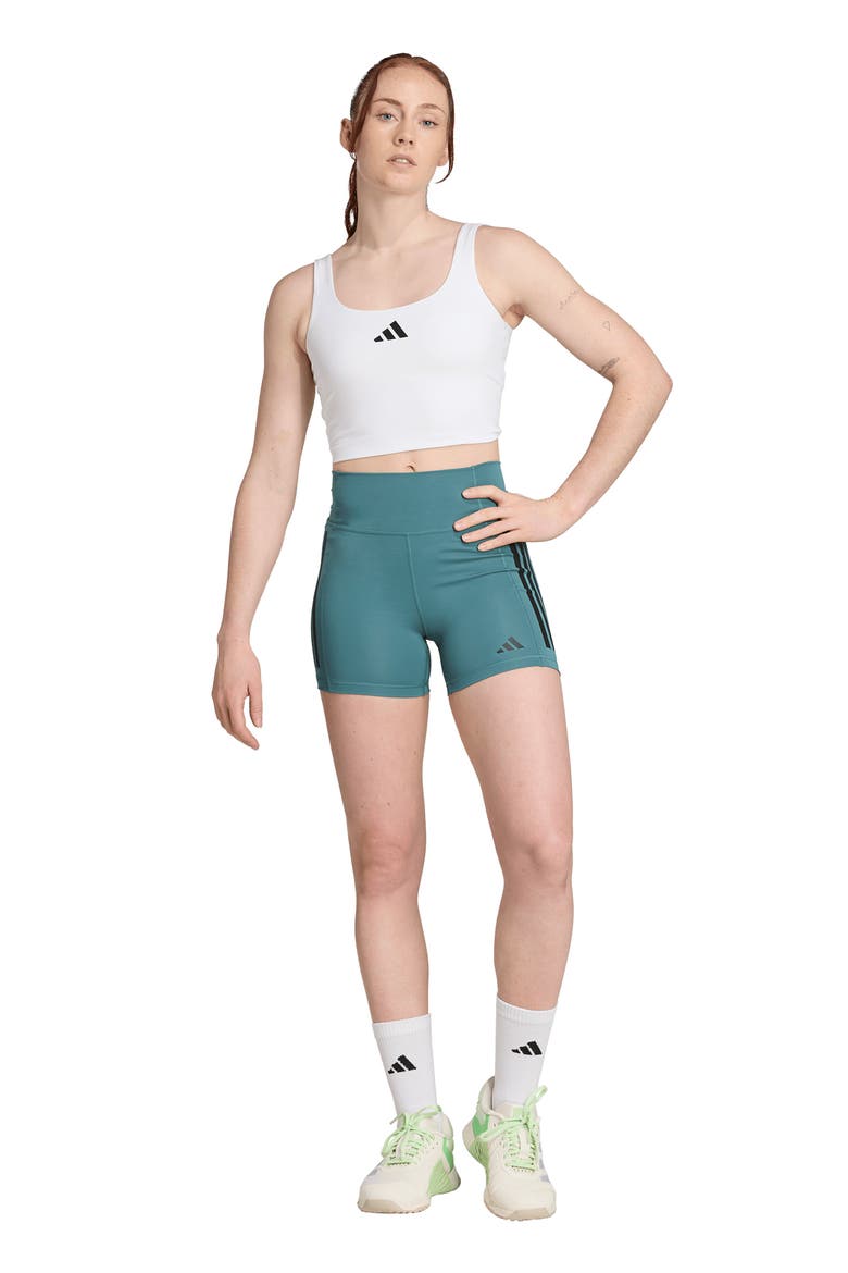 Optime Climacool Longline Sports Bra, Alternate, color, WHITE