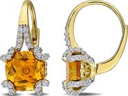 DELMAR Citrine & White Topaz Earrings