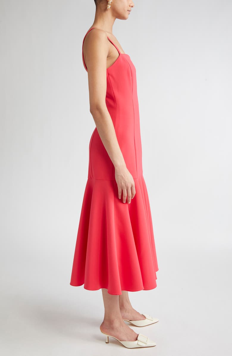 Carolina Herrera Drop Waist Midi Dress, Alternate, color, Azalea
