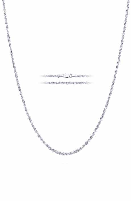 BEST SILVER Rope Chain Necklace
