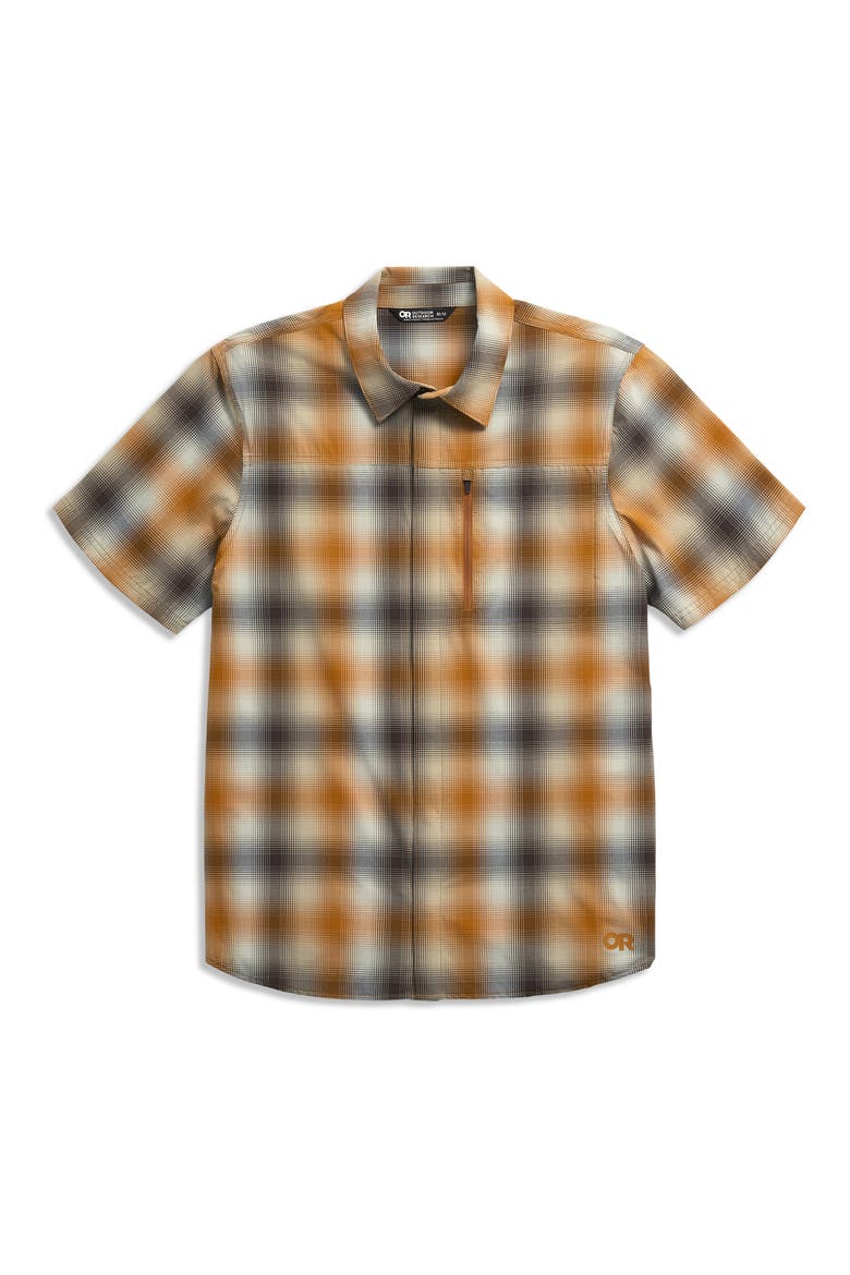 Astroman Short Sleeve Sun Shirt, Alternate, color, SEDONA PLAID