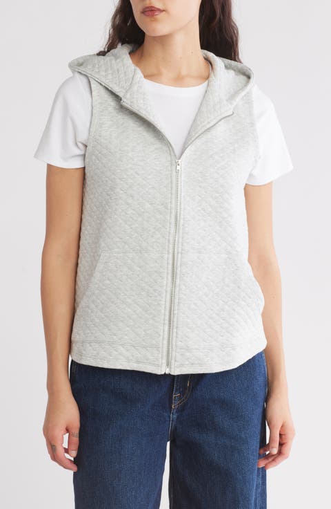 Brooklyn Hooded Quilted Fleece Vest