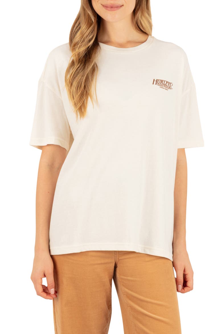 Free Valley Graphic Boyfriend T-Shirt, Main, color, CREAM