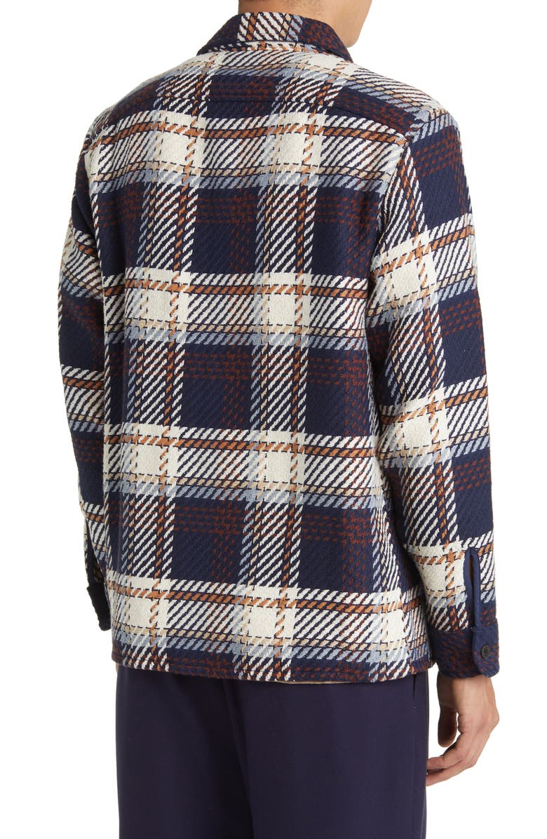 Wax London Whiting Marine Beatnik Button-Up Overshirt, Alternate, color, Navy