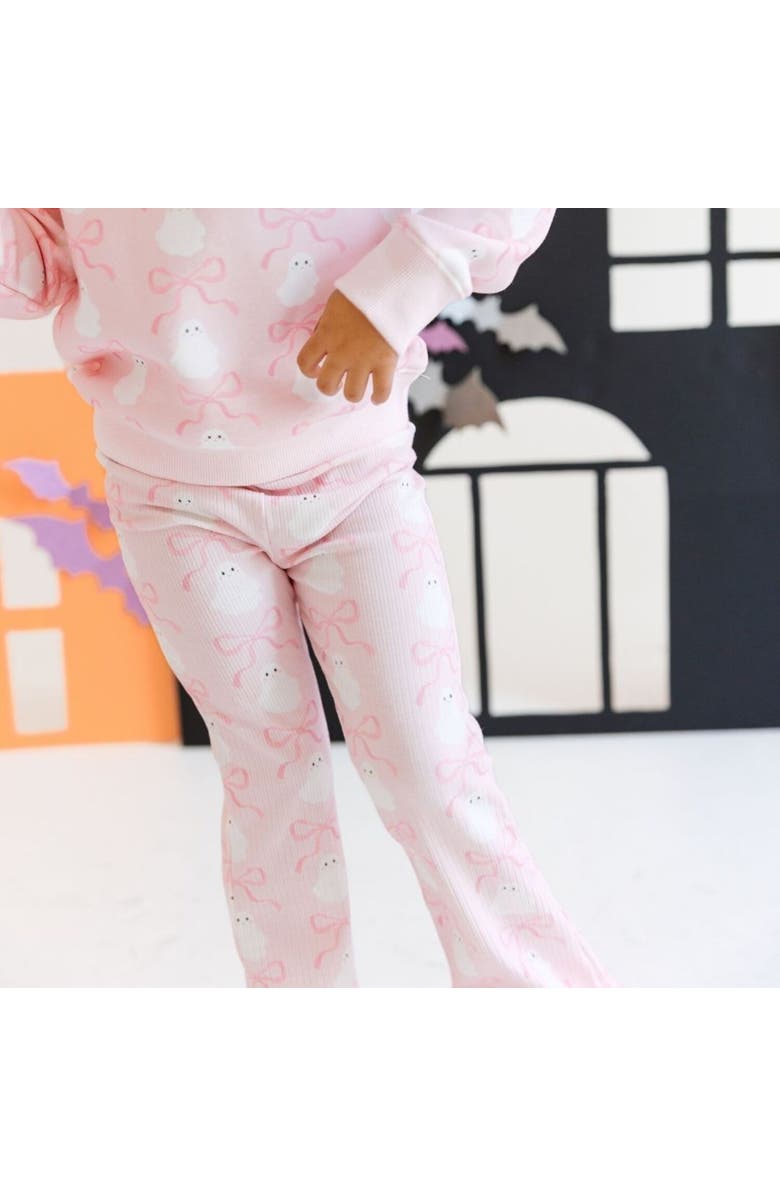Sweet Wink Ghost Halloween Printed Flare Legging, Alternate, color,