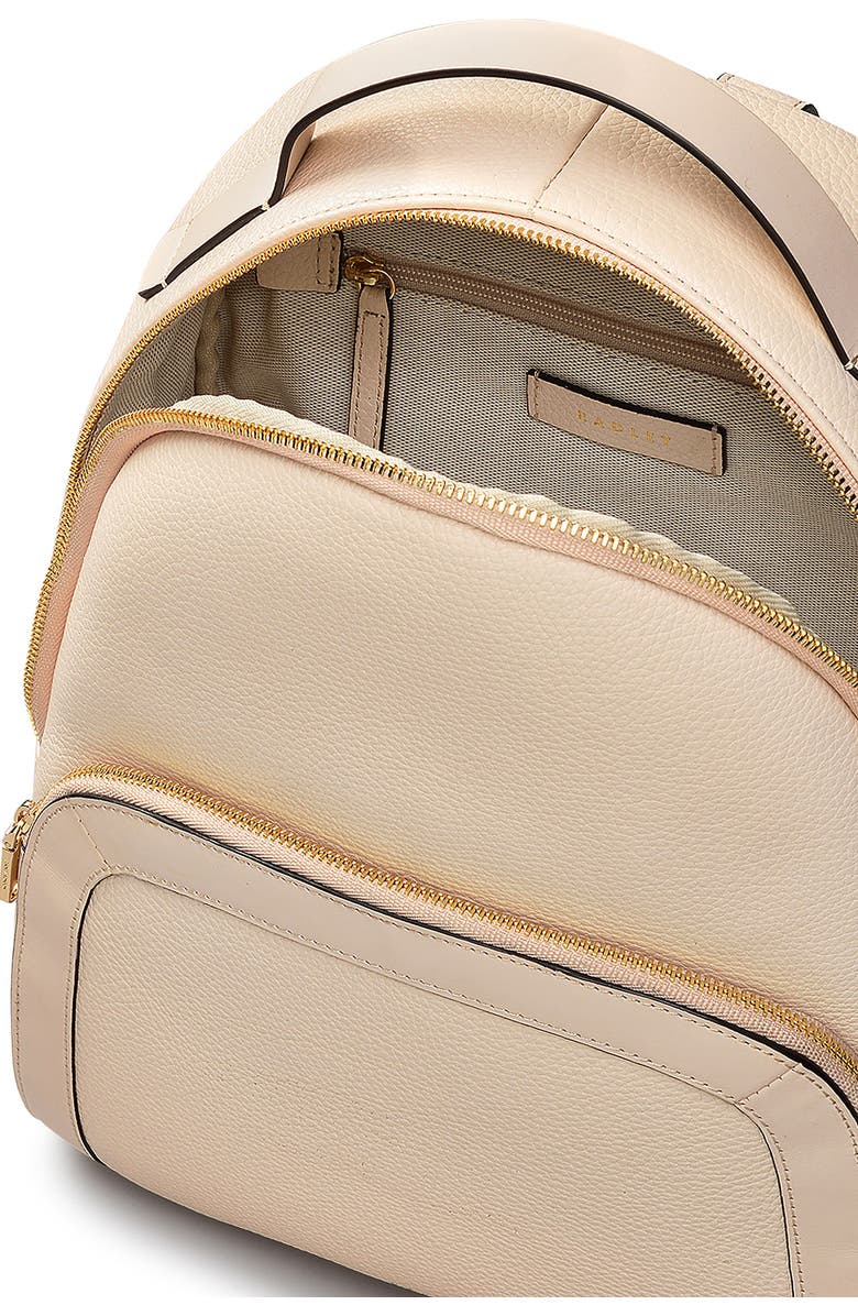 Radley Merchant Hall Medium Leather Backpack, Alternate, color, Oat Milk