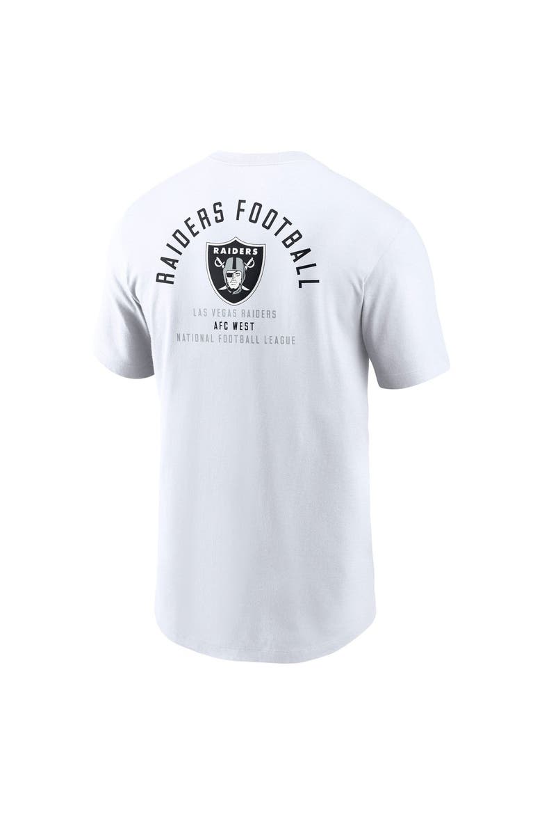 Men's Nike White Las Vegas Raiders Split Logo T-Shirt, Alternate, color, White