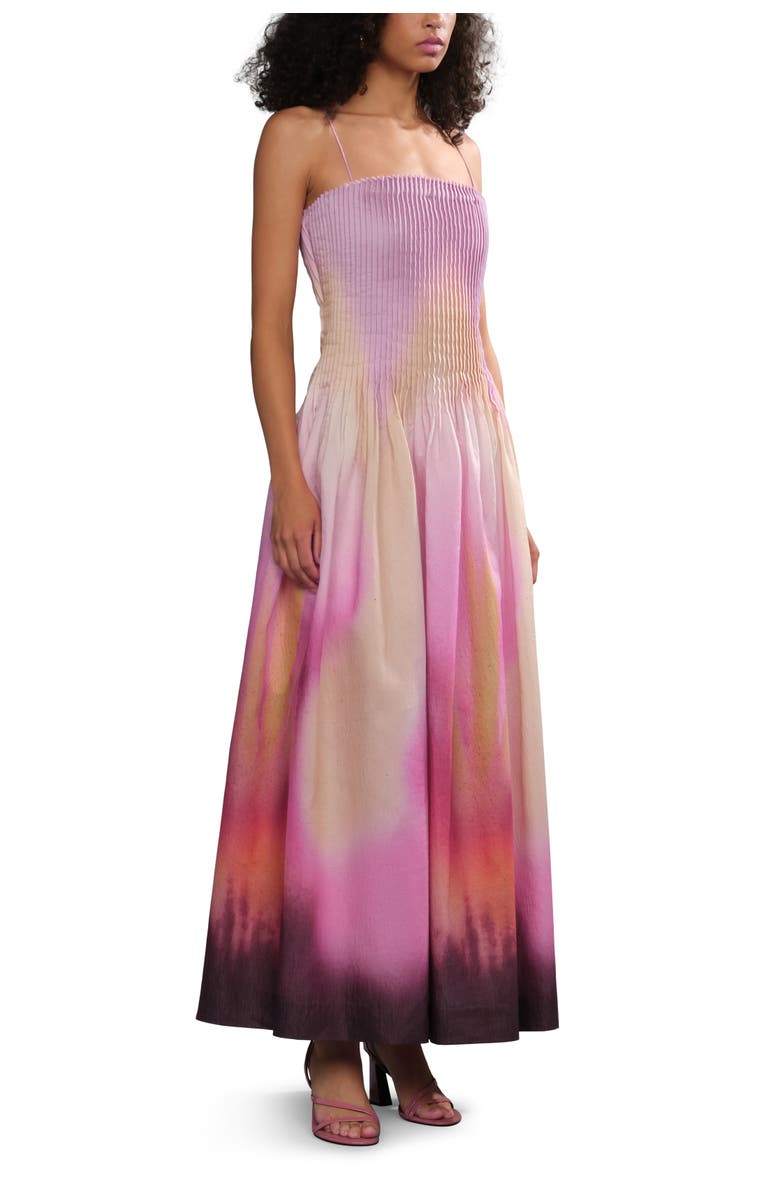 AMUR Grecia pleated dress, Alternate, color, Flora In Focus