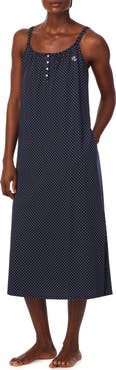Lauren Ralph Lauren Sleeveless Cotton Nightgown
