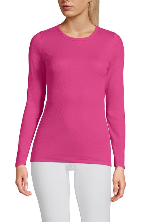 Lands' End Cotton Rib T-shirt In Pink