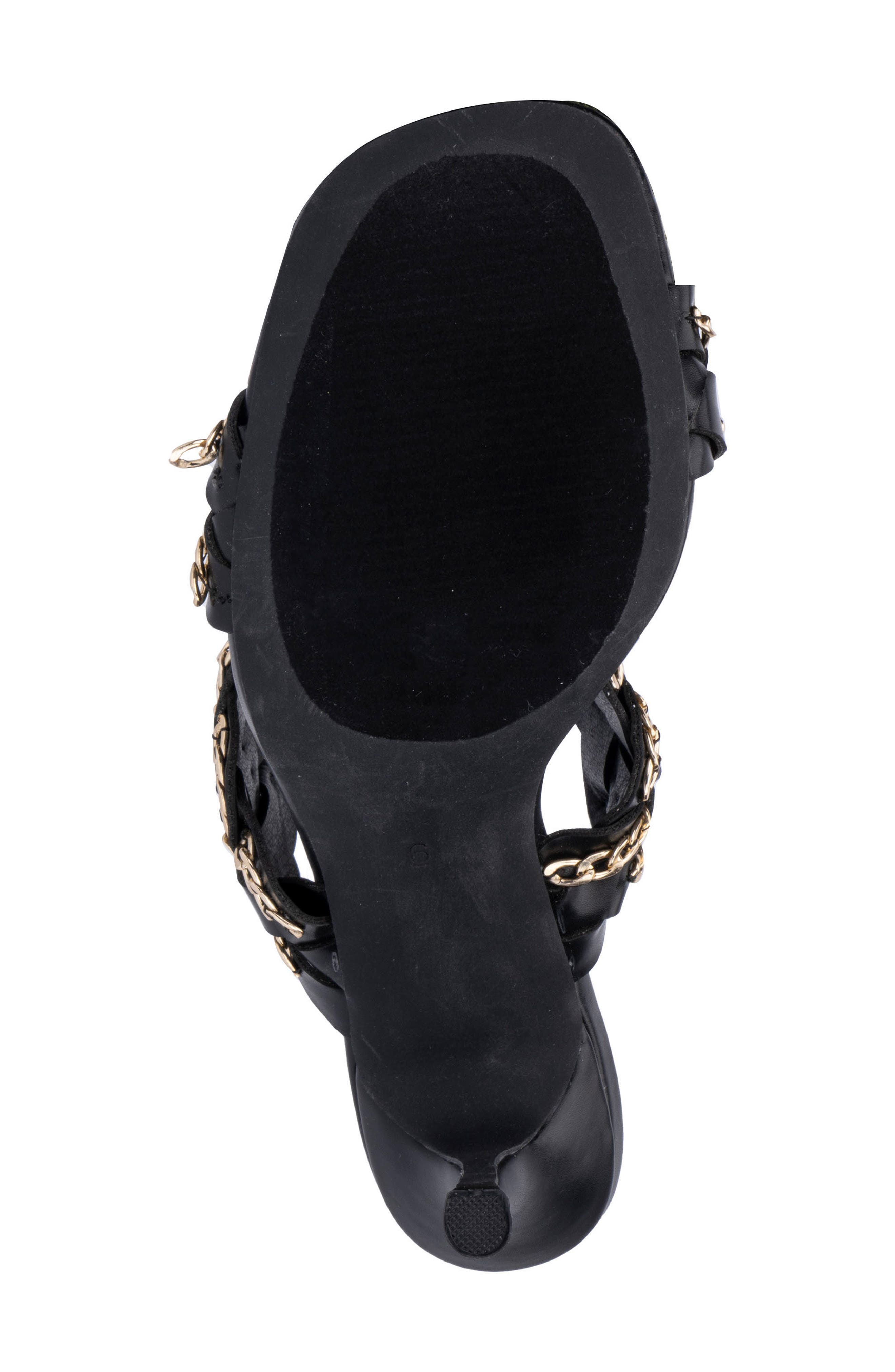 NEW YORK AND COMPANY Courtney Chain Sandal, Alternate, color, Black