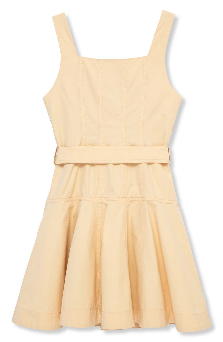 Truce Kids' Belted Ruffle Hem Dress, Alternate, color, Khaki