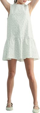 WISHLIST Floral Drop Waist Cotton Minidress