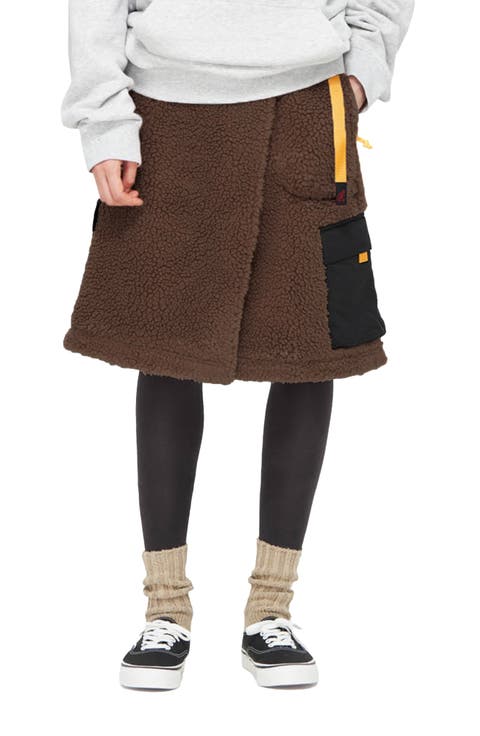 Benette Faux Shearling Skirt