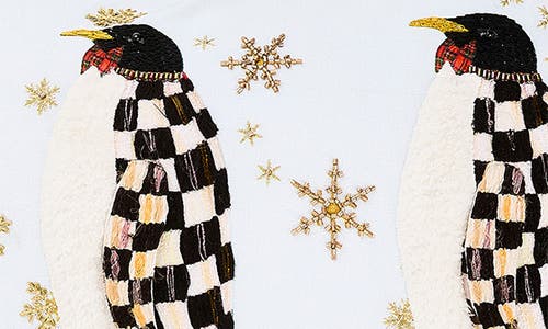 Mackenzie-childs Mackenzie Childs Penguin Parade Throw Pillow In Multi