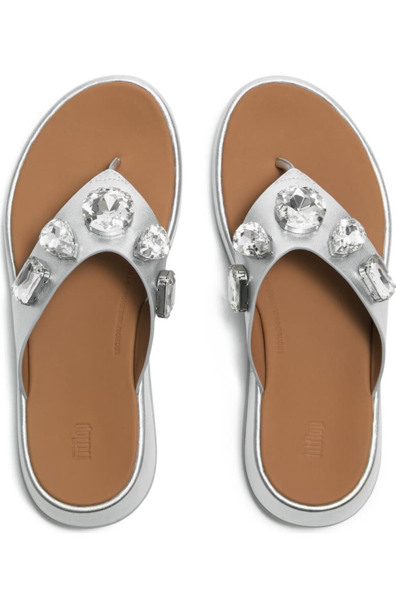 FitFlop F-Mode Ultra Toe Post Sandal, Alternate, color, Silver