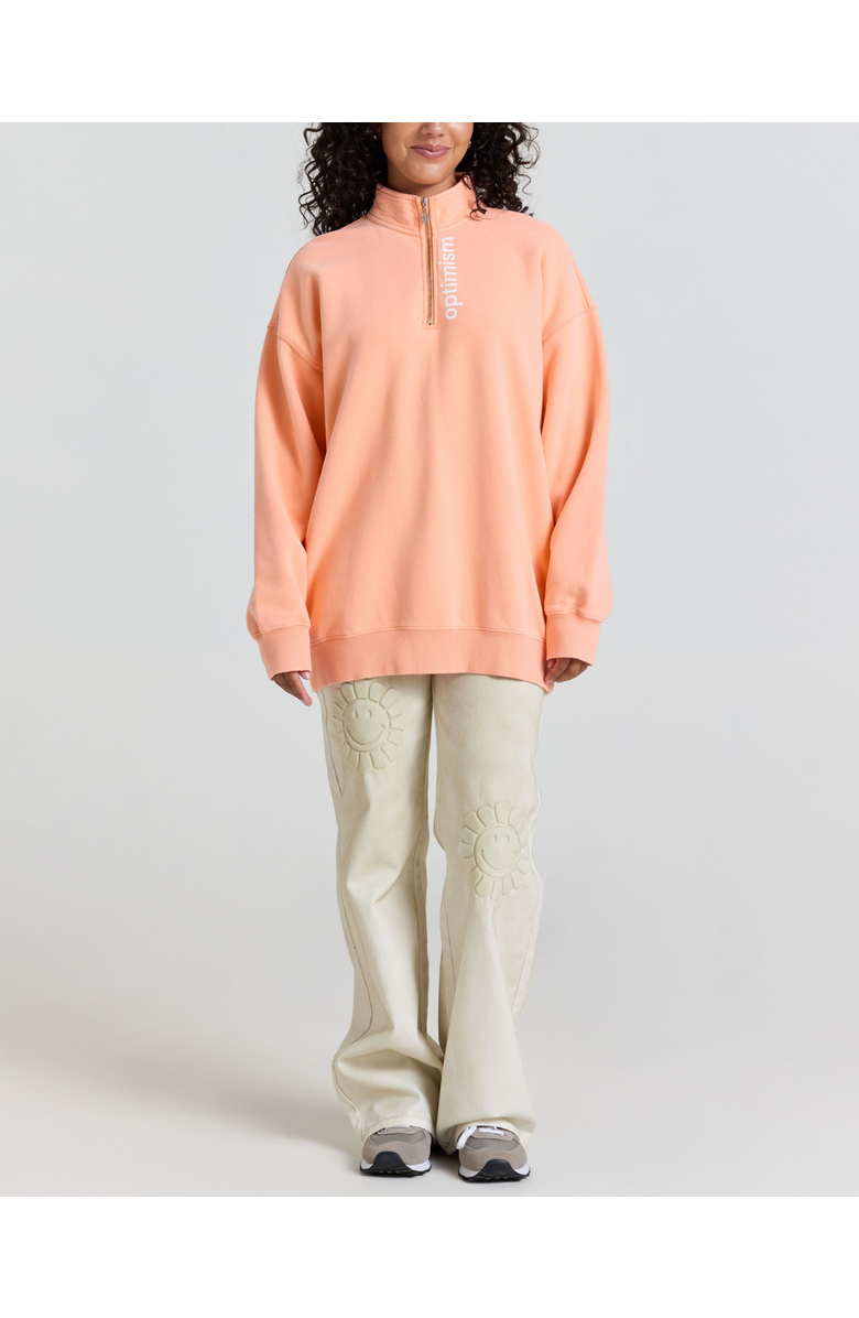 Samii Ryan Optimism 3/4 Zip Up, Alternate, color, Coral