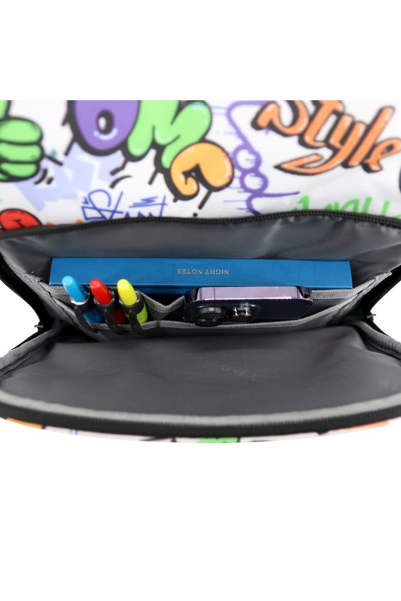 Junior Backpack With Lunch Box For School, Alternate, color, Street art