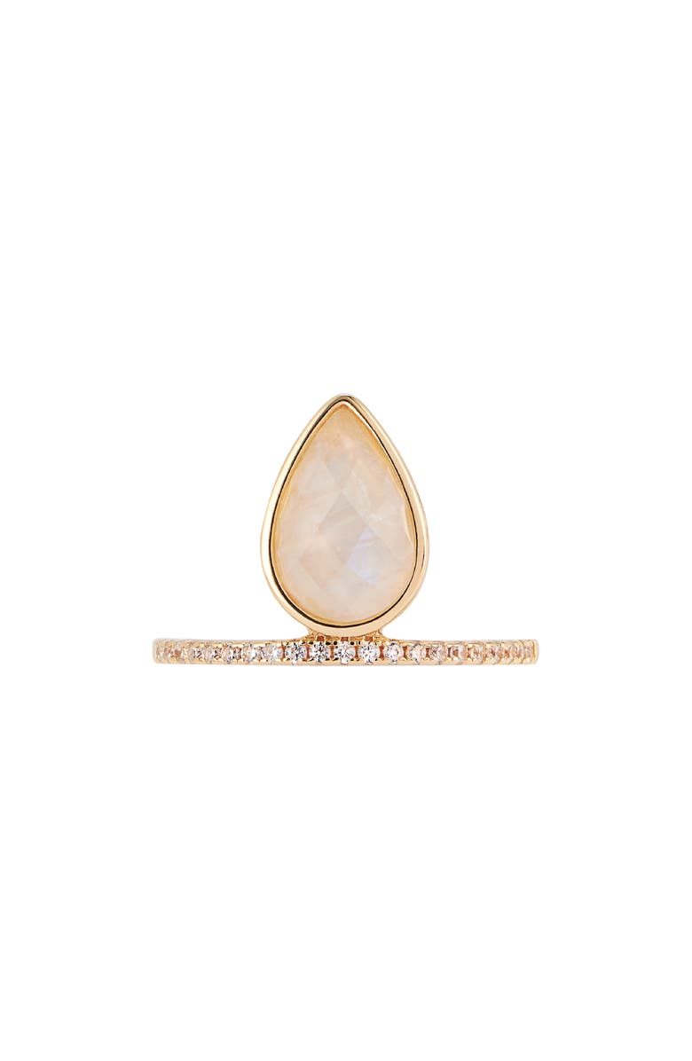 ADORNIA FINE Floating Pear Moonstone Ring, Alternate, color,