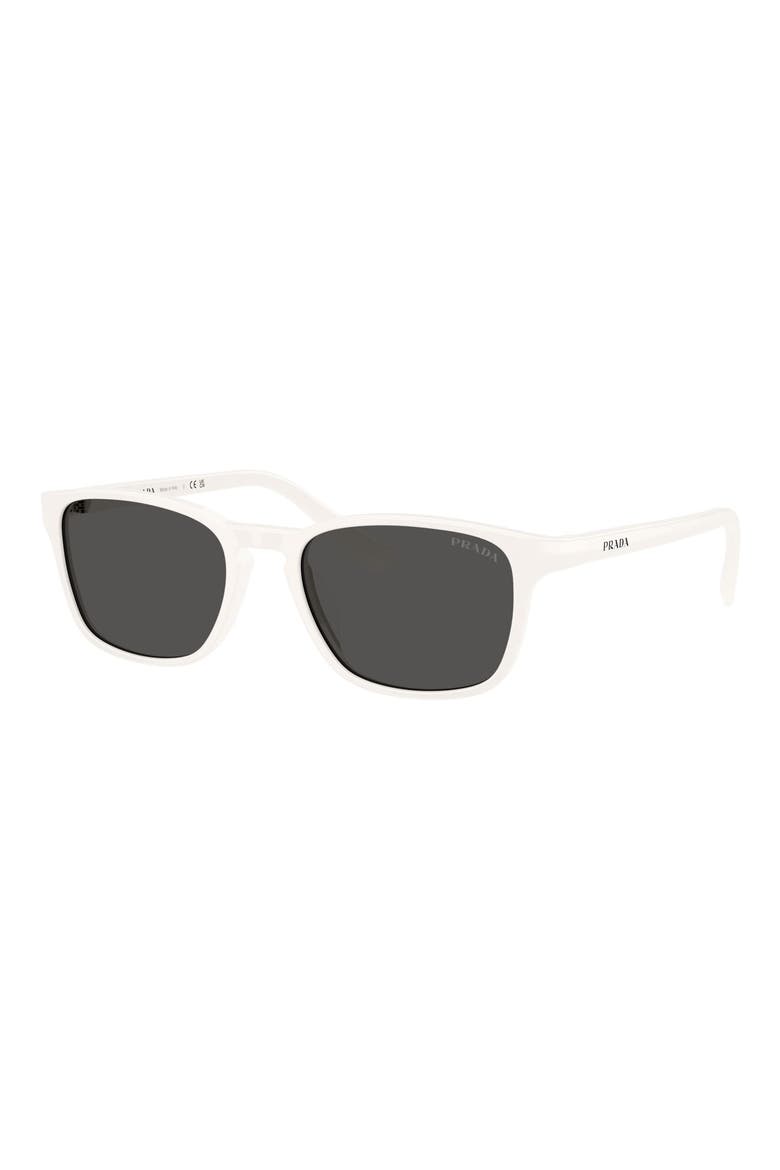 52mm Pillow Sunglasses, Alternate, color, WHITE / DARK GREY