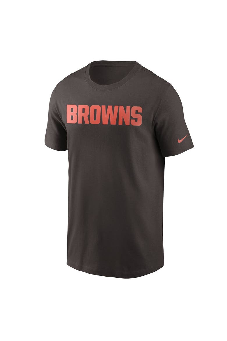 Men's Nike Brown Cleveland Browns Team Wordmark T-Shirt, Alternate, color, Brown