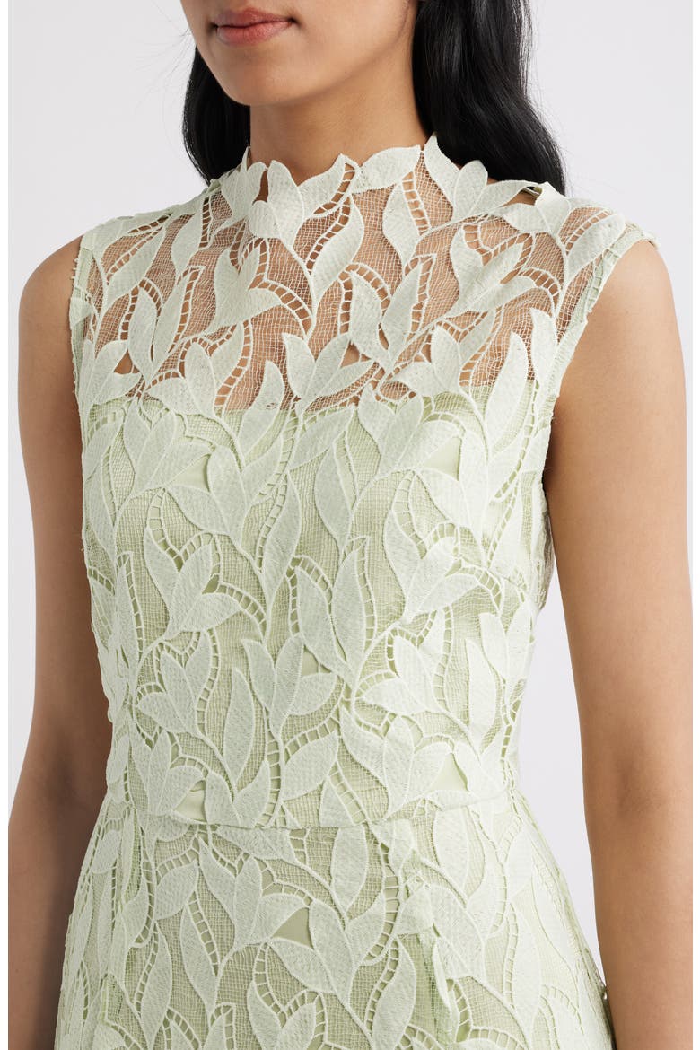 Eris Lace Midi Dress, Alternate, color, GREEN