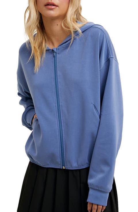 Active Relaxed Crop Zip Hoodie
