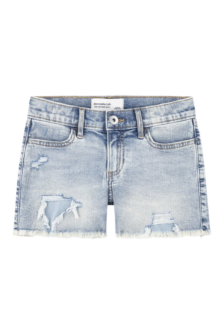 Kids' Destroyed Cutoff Denim Shorts, Main, color, LAGOON DESTROY