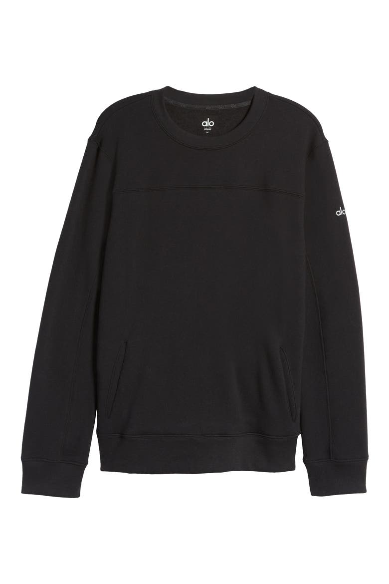 Men's Base Sweatshirt, Alternate, color, BLACK