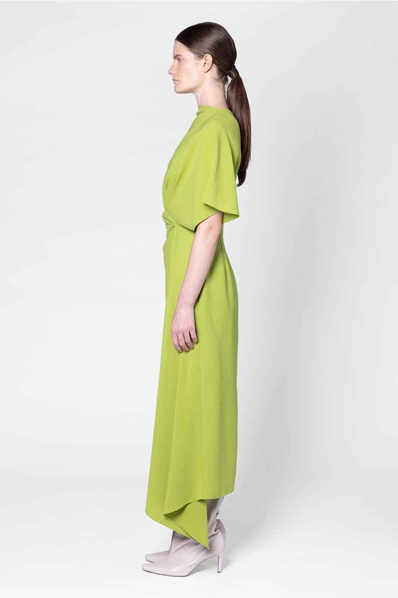 Asymetric Crepe Elva Dress, Alternate, color, Meadow