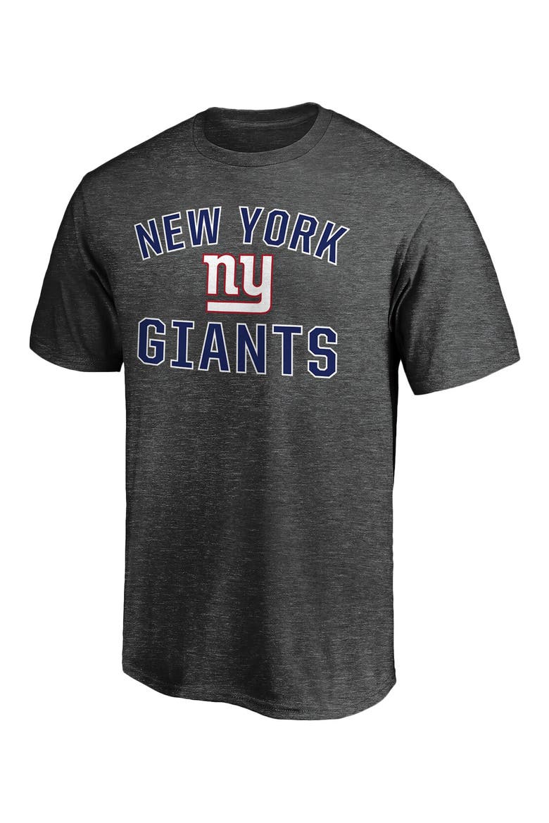 Men's Fanatics Branded Heathered Charcoal New York Giants Logo Big & Tall Victory Arch T-Shirt, Main, color, HEATHER CHARCOAL