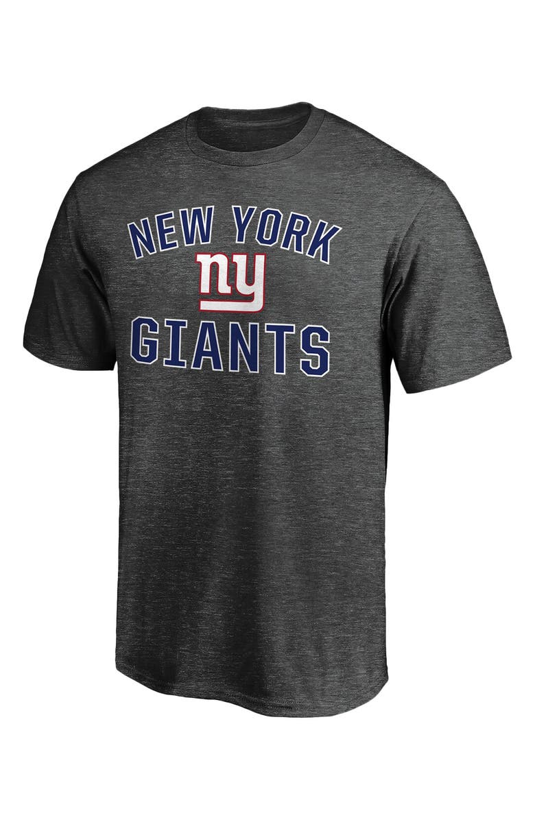FANATICS Men's Fanatics Branded Heathered Charcoal New York Giants Logo Big & Tall Victory Arch T-Shirt, Main, color, 